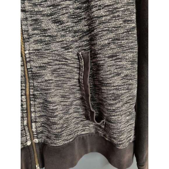Express Men’s Large Black And Gray Zip Up Hoodie Used - Picture 5 of 9